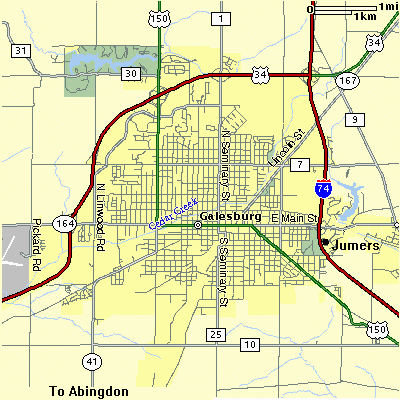 Galesburg map