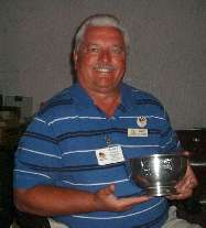Barney Gaylord with silver cup award
