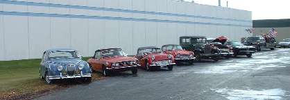 Classic cars parked at United Classic Motors