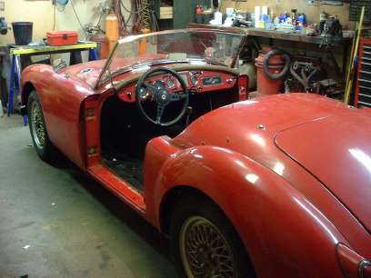 Barney Gaylord's MGA in for repairs