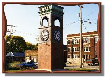 Clock tower, Abingdon, Illinois