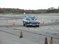 MGB GT on course