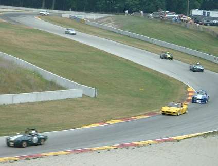 MGs in Group 8 on turns 6 and 7 at Road America