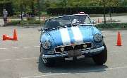 Blue MGB in the cones