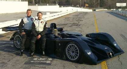 Steve Knight and Mel Hawkins with MG Lola 675 LMP