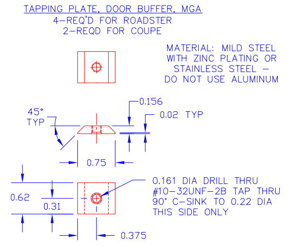 tapping plate drawing