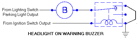 Headlight warning circuit