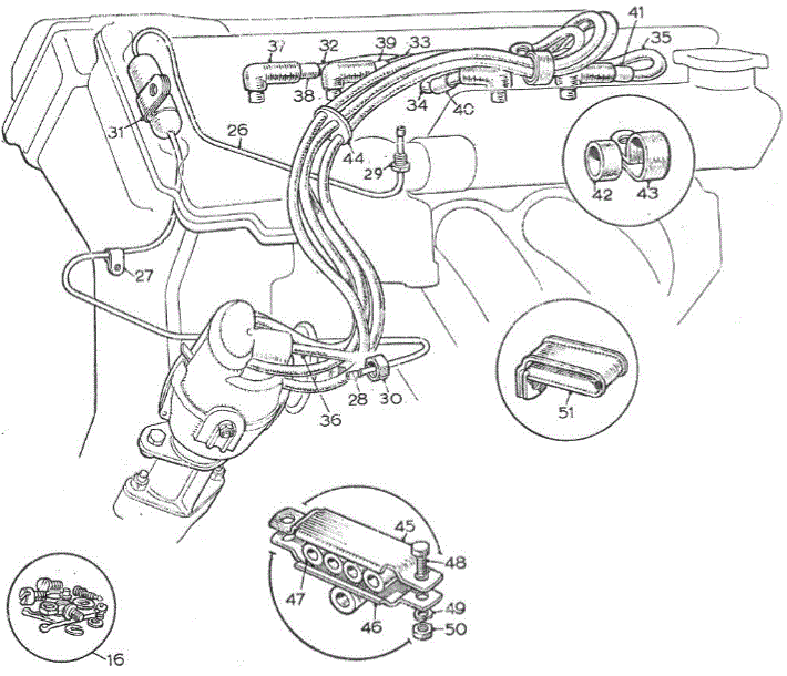 MGA Twin Cam ignition control pipe ass'y