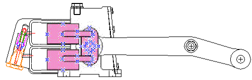 Section view of Shock absorber